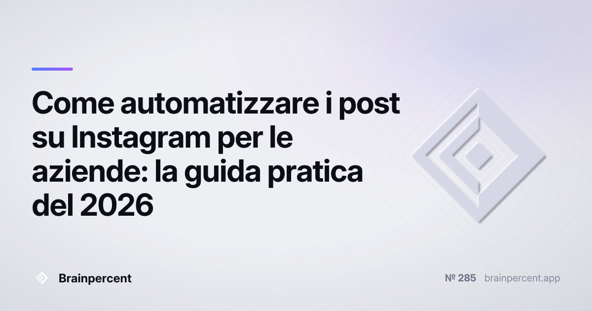 Featured image for: Come automatizzare i post su Instagram per le aziende: la guida pratica del 2026