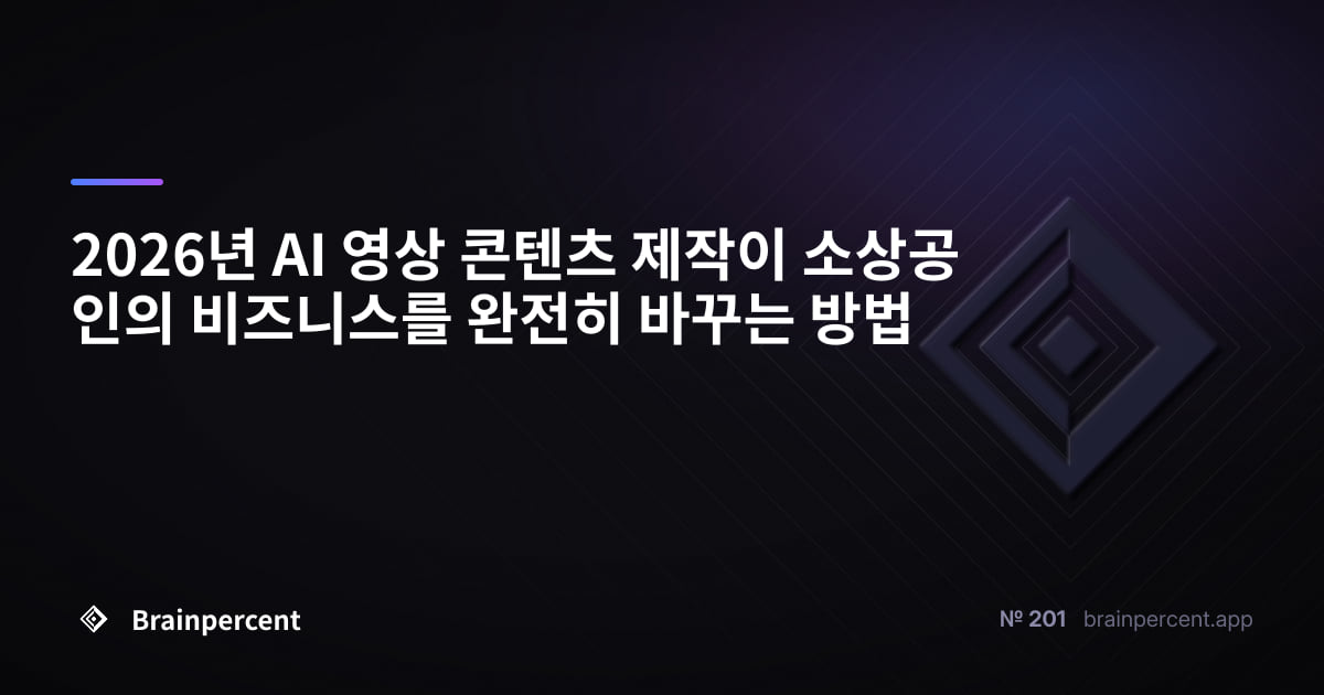 Featured image for: 2026년 AI 영상 콘텐츠 제작이 소상공인의 비즈니스를 완전히 바꾸는 방법