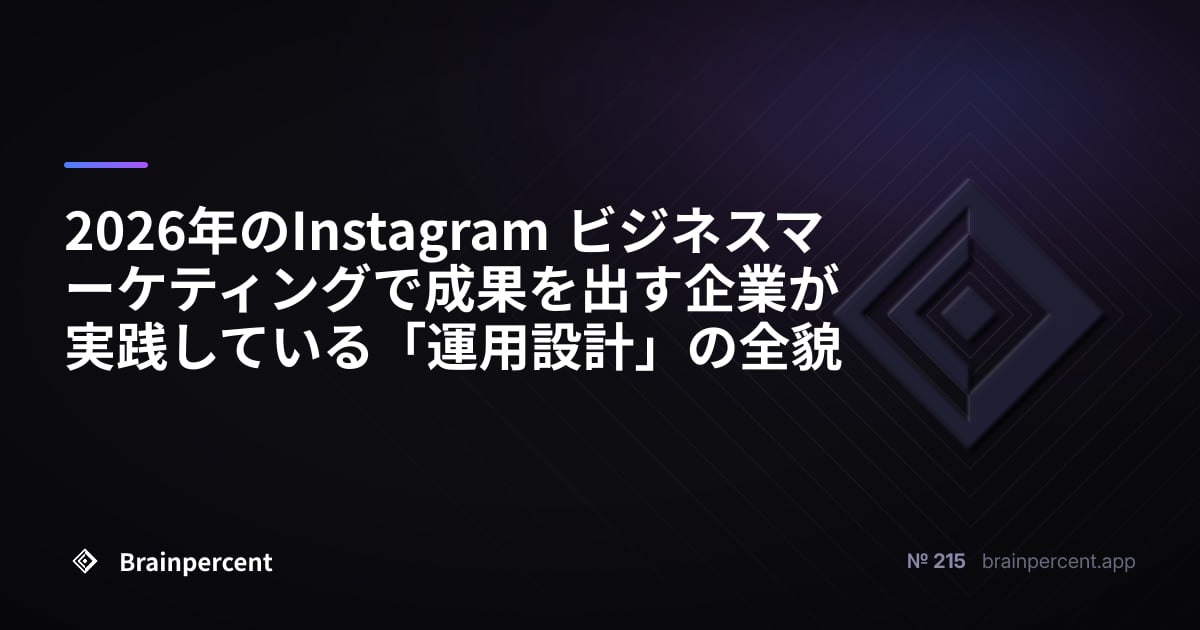 Featured image for: 2026年のInstagram ビジネスマーケティングで成果を出す企業が実践している「運用設計」の全貌