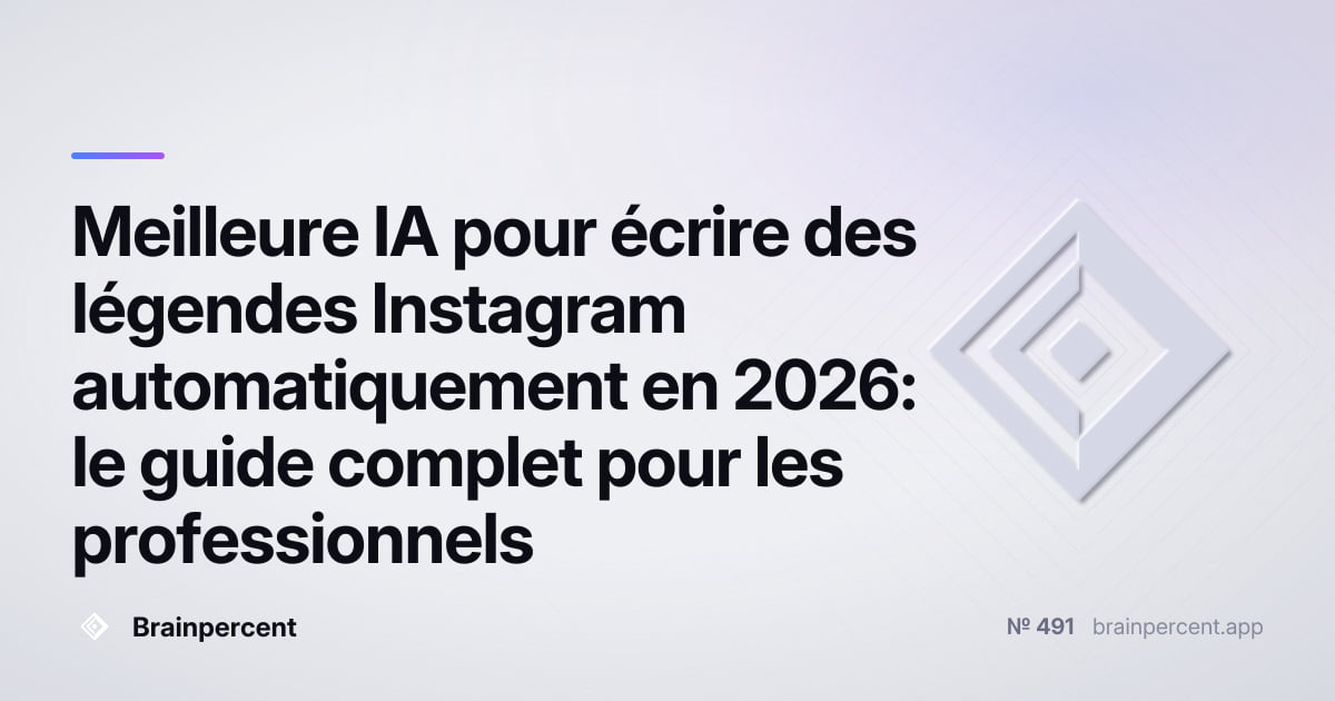 Featured image for: Meilleure IA pour écrire des légendes Instagram automatiquement en 2026: le guide complet pour les professionnels