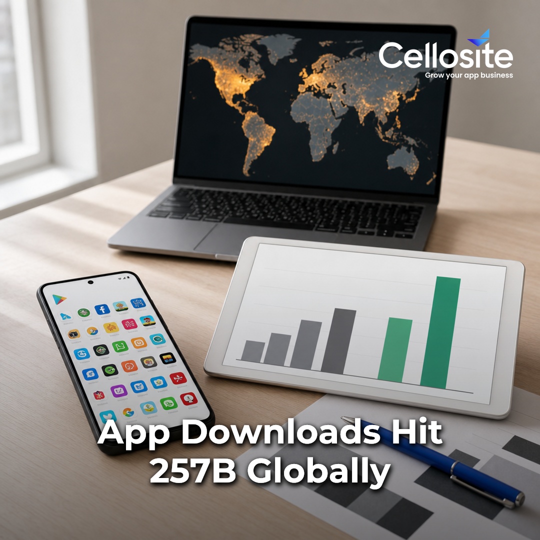 257B global app downloads in 2026 Source: data.ai State of Mobile 2026