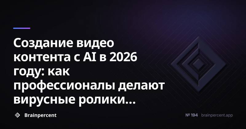 Создание видео контента с AI в 2026 году: как профессионалы делают вирусные ролики без студии и огромного бюджета