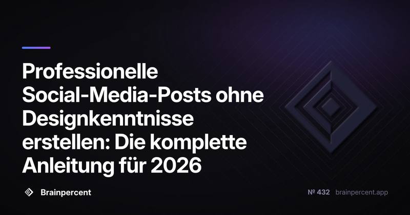 Professionelle Social-Media-Posts ohne Designkenntnisse erstellen: Die komplette Anleitung für 2026