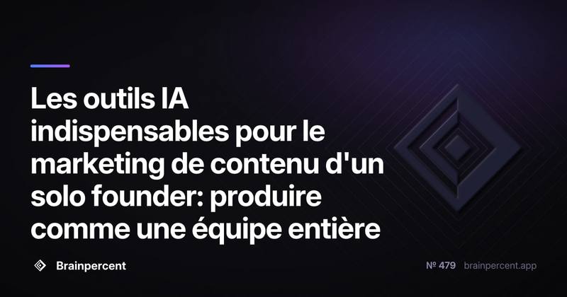 Les outils IA indispensables pour le marketing de contenu d'un solo founder: produire comme une équipe entière