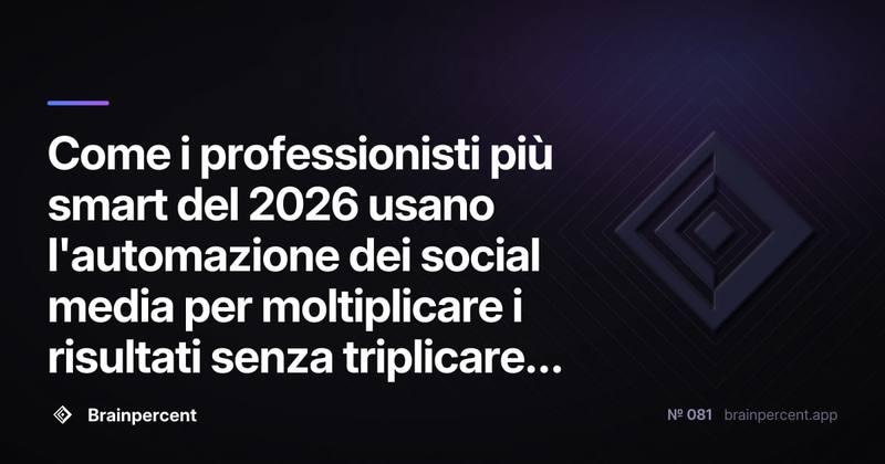 Come i professionisti più smart del 2026 usano l'automazione dei social media per moltiplicare i risultati senza triplicare il lavoro