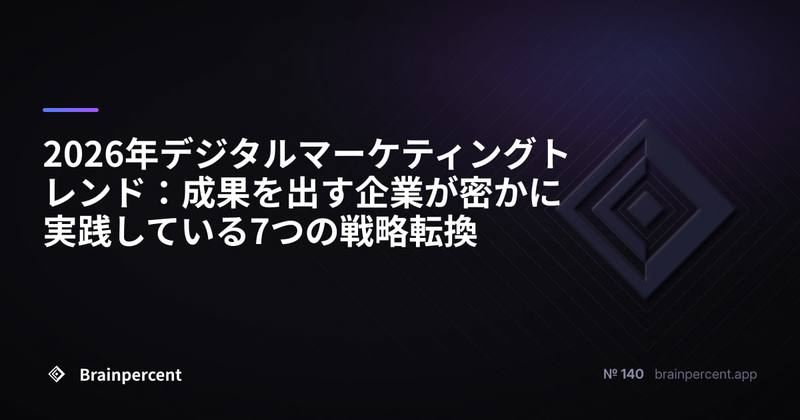 2026年デジタルマーケティングトレンド：成果を出す企業が密かに実践している7つの戦略転換