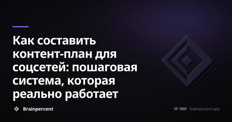 Как составить контент-план для соцсетей: пошаговая система, которая реально работает