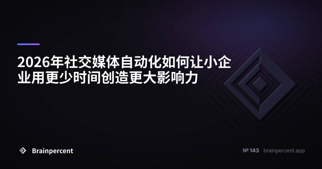 2026年社交媒体自动化如何让小企业用更少时间创造更大影响力