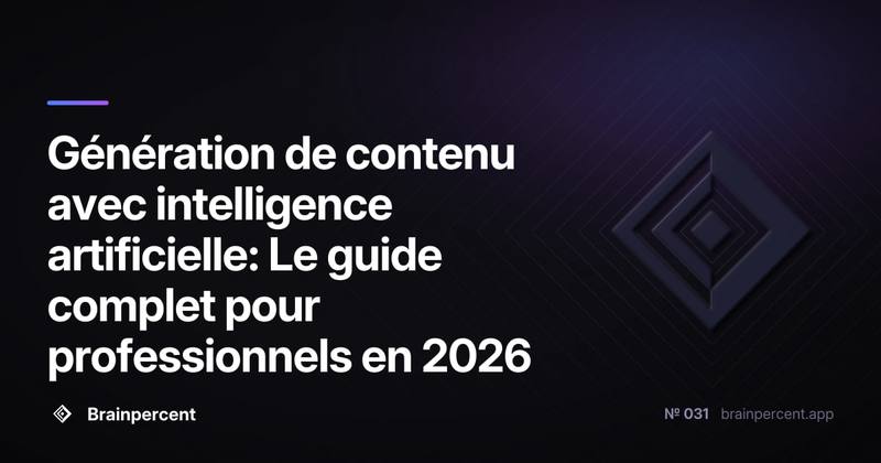 Génération de contenu avec intelligence artificielle: Le guide complet pour professionnels en 2026