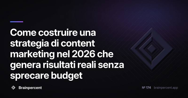 Come costruire una strategia di content marketing nel 2026 che genera risultati reali senza sprecare budget
