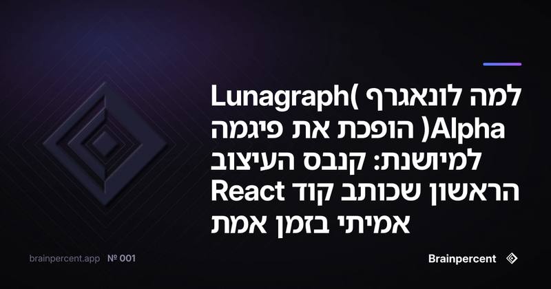למה לונאגרף (Lunagraph Alpha) הופכת את פיגמה למיושנת: קנבס העיצוב הראשון שכותב קוד React אמיתי בזמן אמת