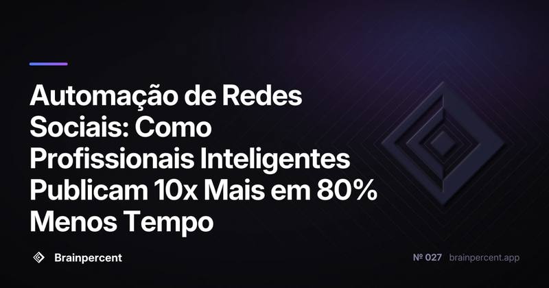 Automação de Redes Sociais: Como Profissionais Inteligentes Publicam 10x Mais em 80% Menos Tempo