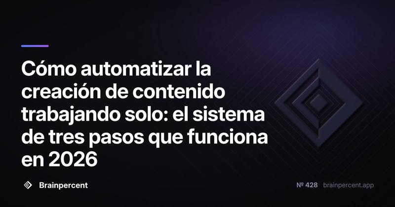 Cómo automatizar la creación de contenido trabajando solo: el sistema de tres pasos que funciona en 2026