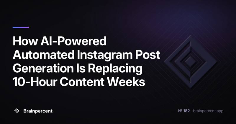 How AI-Powered Automated Instagram Post Generation Is Replacing 10-Hour Content Weeks