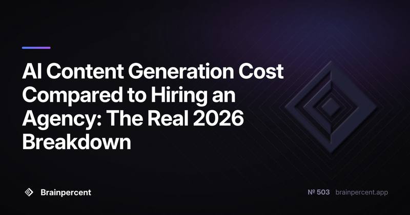 AI Content Generation Cost Compared to Hiring an Agency: The Real 2026 Breakdown