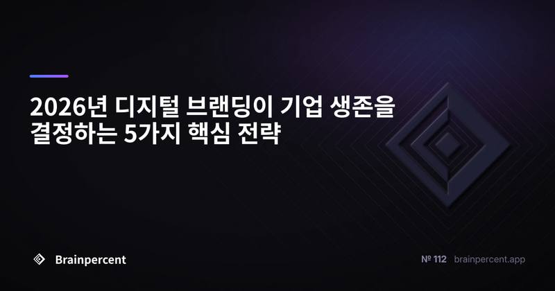 2026년 디지털 브랜딩이 기업 생존을 결정하는 5가지 핵심 전략