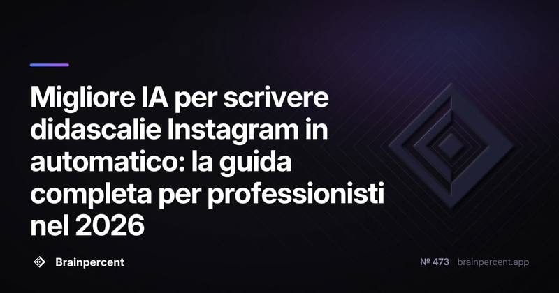 Migliore IA per scrivere didascalie Instagram in automatico: la guida completa per professionisti nel 2026