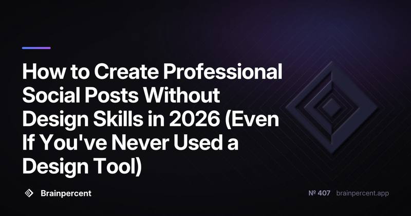 How to Create Professional Social Posts Without Design Skills in 2026 (Even If You've Never Used a Design Tool)