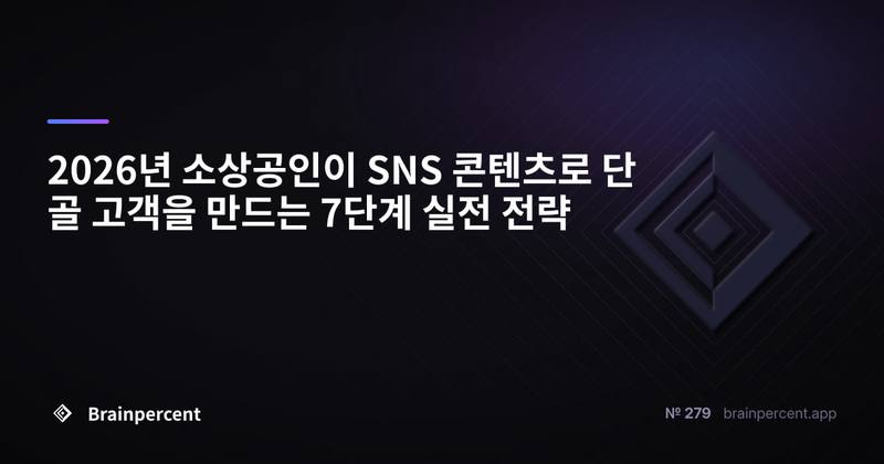 2026년 소상공인이 SNS 콘텐츠로 단골 고객을 만드는 7단계 실전 전략