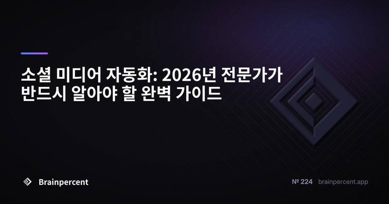 소셜 미디어 자동화: 2026년 전문가가 반드시 알아야 할 완벽 가이드